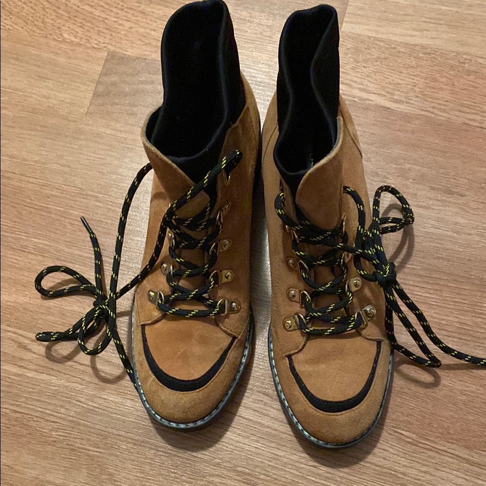 Stylish Tan Lace-Up Boots